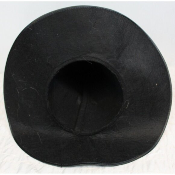 Halloween Tall Witch Hat Black Felt Rose Floral Lace Veil Costume Cosplay - Picture 9 of 9